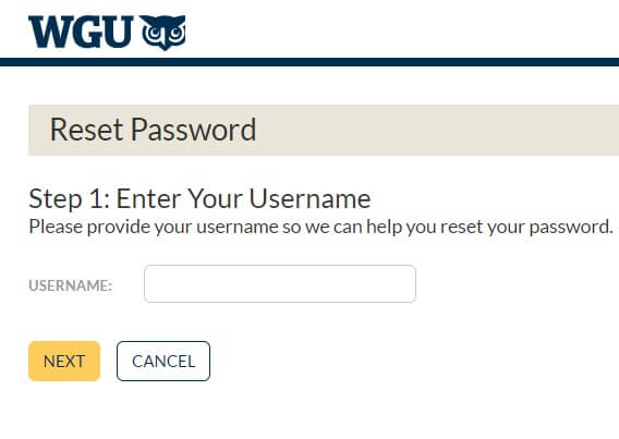 mywgu password reset page